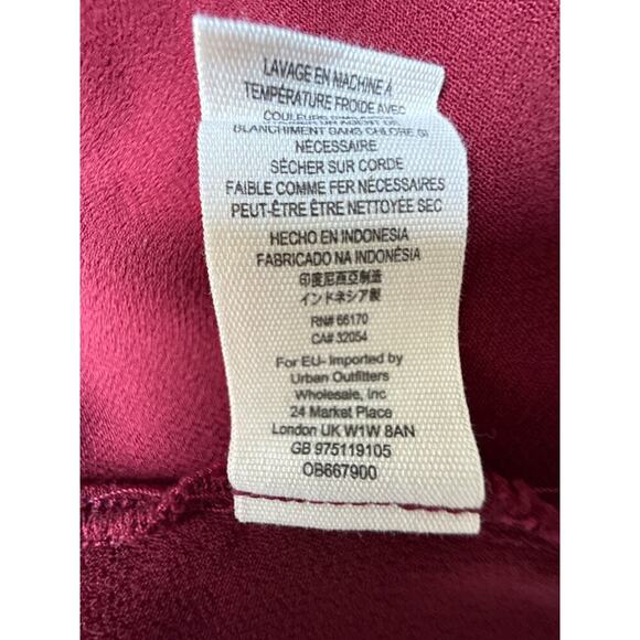 Free People Drift Away Burgundy Cold Shoulder Tunic Top Women’s Size Small - Picture 13 of 16